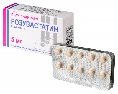 РОЗУВАСТАТИН 5МГ. №40 ТАБ. П/П/О /ПРАНАФАРМ/