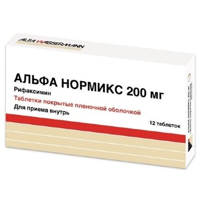 АЛЬФА НОРМИКС 200МГ. №12 ТАБ. П/П/О