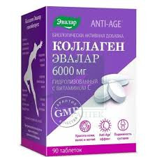 АНТИ-ЭЙДЖ КОЛЛАГЕН ВИТ.С 6000МГ. 1,2Г. №90 ТАБ. /ЭВАЛАР/ [ANTI-AGE]