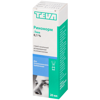 РИНОНОРМ 0,1% 140МКГ/ДОЗА 20МЛ. НАЗАЛ.СПРЕЙ ДОЗИР. ФЛ. /ТЕВА/МЕРКЛЕ/