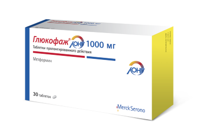 ГЛЮКОФАЖ ЛОНГ 1000МГ. №30 ТАБ.ПРОЛОНГ.ВЫСВ. /МЕРК САНТЭ/