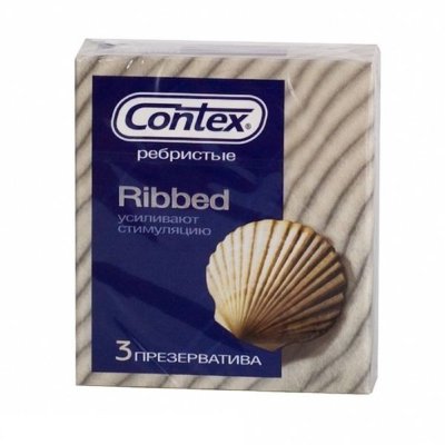 КОНТЕКС ПРЕЗЕРВАТИВ RIBBED РЕБРИСТЫЕ №3 [CONTEX]