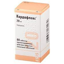 КОРДАФЛЕКС 20МГ. №60 ТАБ.ПРОЛОНГ. П/П/О /ЭГИС/